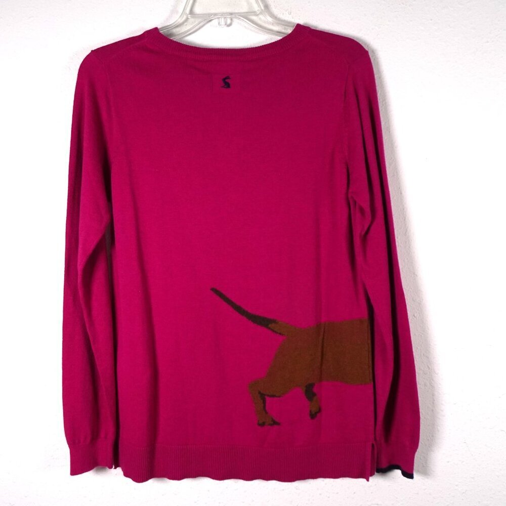 Joules Knitwear Miranda Sweater Pullover Pink with Dachshund Women's Size 6 - Picture 4 of 12